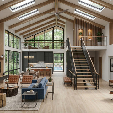 "The Obsidian Grove" Contemporary Organic Minimalism Kitchen in Modern Mid-Centu