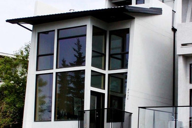 Inspiration for a contemporary home design remodel in Calgary