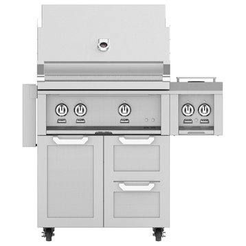 Hestan GCR30 30"W Grill Cart - Stainless Steel