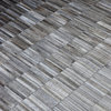 Modern Leather Rug, Patch of Grays Fade Rug by  Linie Design, 5'7"X7'9"