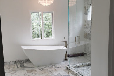 Example of a trendy bathroom design in Santa Barbara