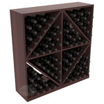 Wine Racks America - Solid Diamond Storage Bin, Redwood, Walnut/Satin Finish - This solid wooden wine cube is a perfect alternative to column-style racking kits. Holding 8 cases of wine bottles, you can double your storage capacity with back-to-back units without requiring more access area. This rack is built to last. That is guaranteed.