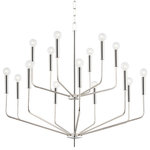 Mitzi by Hudson Valley Lighting - Bailey 15-Light Chandelier, Polished Nickel Finish - Features: