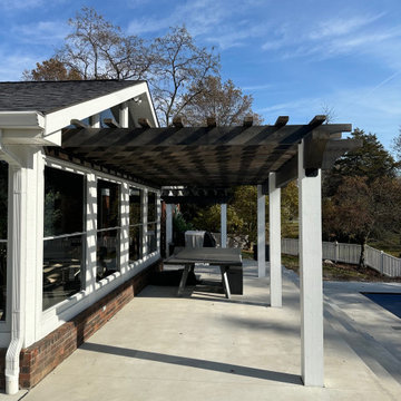 Cedar Pergola, Trellis, and Arbor for grill area.