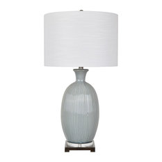 Carrefour Ceramic and Crystal Table Lamp, 30.5"