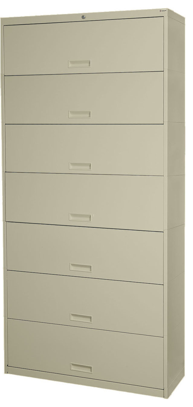 Stak-N-Lok 100 Series 7H Open Shelf, Receding Doors, 30", Legal Depth ...