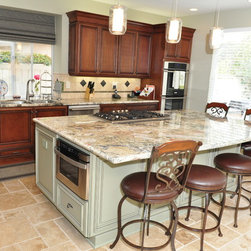 Dynasty Cherry Wood Nutmeg Onyx - Kitchen Islands And Kitchen Carts