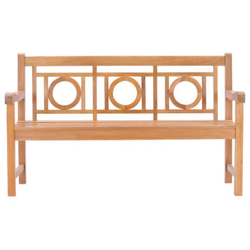 Teak Wood Double-O Outdoor Patio Bench, 5 Foot, made from A-Grade Teak Wood