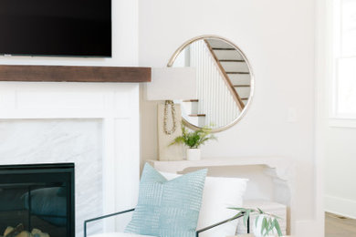 Inspiration for a transitional living room remodel in Atlanta