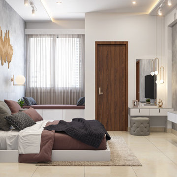 Mrs. Pinky Banerjee | Contemporary Master Bedroom Designs | 2BHK | Bonito Design