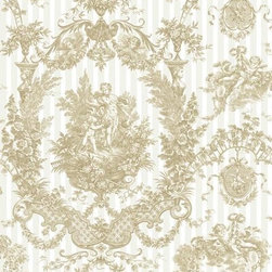 Cameo Toile Wallpaper - Wallpaper