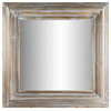 Grey Washed Square Framed Mirror