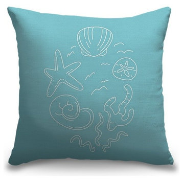 "Ocean Spritz" Outdoor Pillow 16"x16"