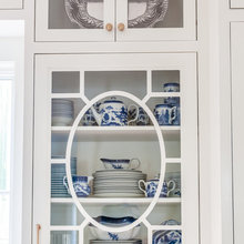 glass doors on kitchen cabinet
