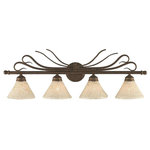 Toltec Lighting - Toltec Lighting 104-BRZ-7145 Swan - Four Light Bath Bar - Shade Included.IS THIS A CHAIN HUNG FIXTURE?: NoWarranty: 1 YearAssembly Required: Yes* Number of Bulbs: 4*Wattage: 100W* BulbType: Medium* Bulb Included: No