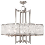 Livex Lighting - Grammercy Chandelier, Brushed Nickel - Create a radiant ambiance in your foyer or dining room with the glamorous Grammercy Chandelier. This suspended fixture features a candalabra-style base, eight bulbs of light and a steel frame in an elegant finish. This product type brings your home an updated and elegant interpretation of familiar, classic style.