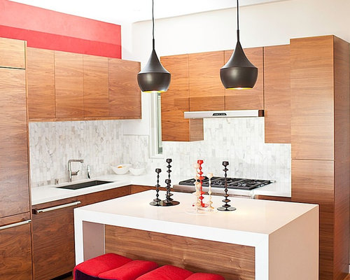 Modern Walnut Kitchen Cabinets | Houzz