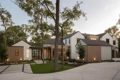 Inspiration for a contemporary exterior home remodel in Dallas