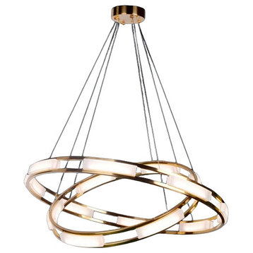 New modern ring design gold chandelier for living room, dining room, bedroom, 25.6*33.5"