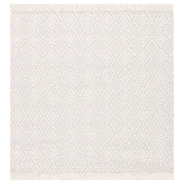 Safavieh Natura Collection NAT870A Rug, Ivory, 6' x 6' Square