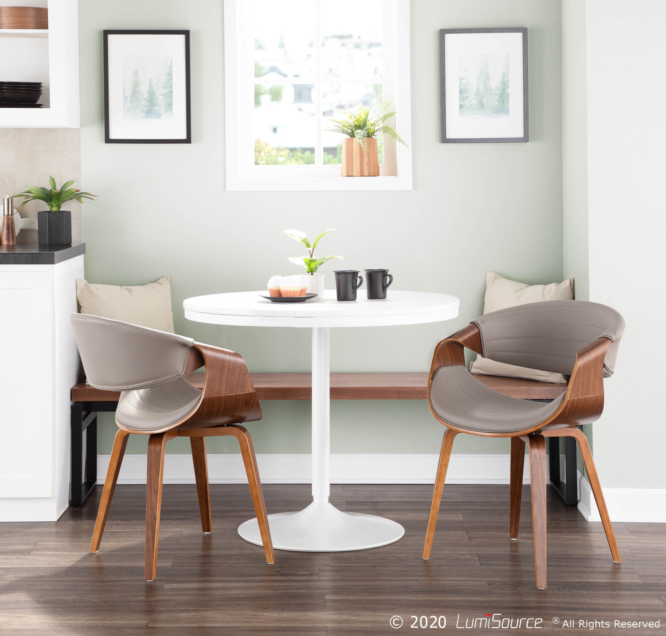 Symphony Chair, Walnut and Gray