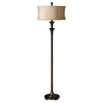 Classic Oil Rubbed Bronze Metal Floor Lamp 69 in Traditional Shape Champagne