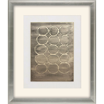 Concentric in Aged Silver Framed Art