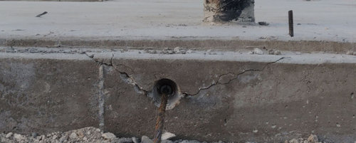 Cracks Around Anchor Points In Slab