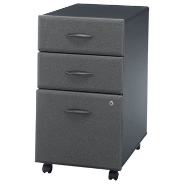 Series A 3 Drawer Mobile File Cabinet in Slate - Engineered Wood