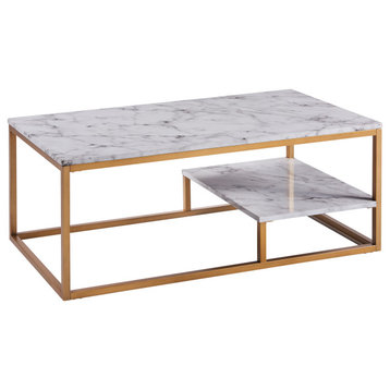 Marmo Coffee Table with Faux Marble Top