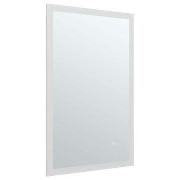 Aluminum Mirror, LED Anti-Fog, Warm/Cool Light Feature, 18x30, Rectangular