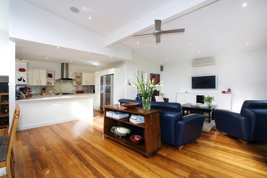 Photo of a contemporary home design in Sydney.