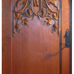 Custom Hand Carved Wine Cellar Doors - Home Decor