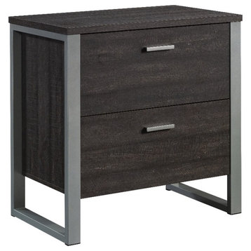 Sauder Rock Glen Engineered Wood and Metal Lateral File in Blade Walnut