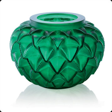 Lalique Languedoc Vase Green