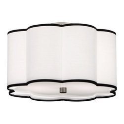 Robert Abbey - Axis Blackened Antique Nickel Two-Light Flush Mount - Flush-mount Ceiling Lighting
