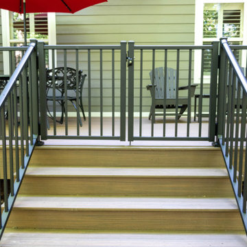 Two Tiered Covered Deck with Fireplaces