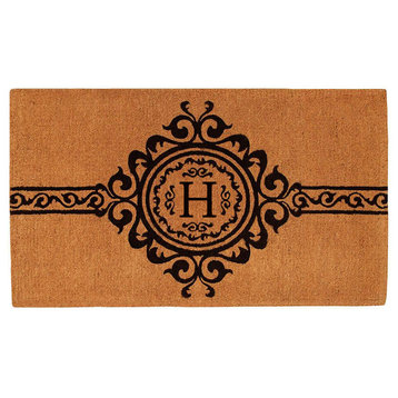 Garbo Monogram Doormat, Extra-Thick 3'x6', Letter H