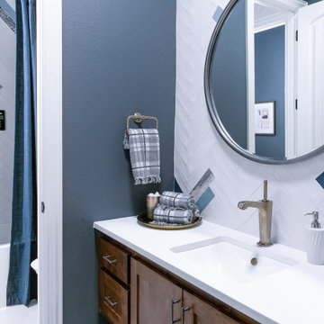 Masculine and Modern Jack and Jill Bathroom