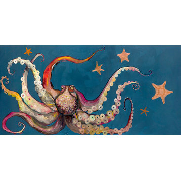 "Octopus and Starfish" Canvas Wall Art by Eli Halpin, 48"x24"