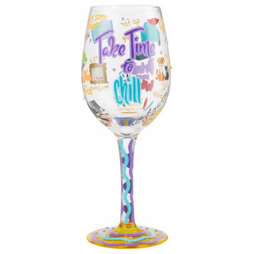 "Time to Chill" Wine Glass by Lolita