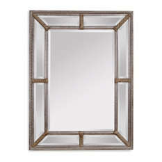 Bassett Mirror Roma Wall Mirror With Ant Silver Leaf Finish 6357-1764EC