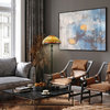 Luxury Mediterranean Tiffany Floor Lamp, Brushed Bullion, UQL7211