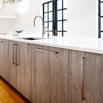 CODE Reflect White High Gloss Lacquer and Fossil Oak Matrix in Georgetown