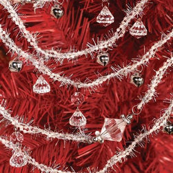 Silver Bells Tinsel Garland - Christmas Ornaments