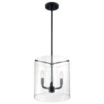 Nuvo Lighting - Nuvo Lighting 60/7277 Sommerset - 3 Light Pendant - Sommerset; 3 Light; Pendant Fixture; Brushed NickeSommerset 3 Light Pe Matte Black Clear Gl *UL Approved: YES Energy Star Qualified: n/a ADA Certified: n/a  *Number of Lights: Lamp: 3-*Wattage:60w B10 Candelabra Base bulb(s) *Bulb Included:No *Bulb Type:B10 Candelabra Base *Finish Type:Matte Black