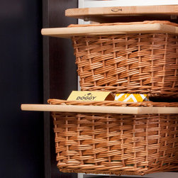 Pantry Pull-out Wicker Baskets - Kitchen Drawer Organizers