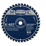 Century Drill & Tool - Contractor Series Combination Circular Saw Blade, 6-1/2" X 40t - Circular Saw Blade Contractor Series Thin Kerf-Finishing Blade 6-1/2" X 40T. 5/8' Arbor. Safe Maximum Rpm Speed 9,500. Accurate Rip Cuts.