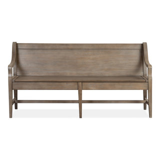 Bench With Back - Farmhouse - Dining Benches - by Magnussen Home | Houzz