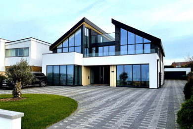 Design ideas for a contemporary house exterior in Kent.